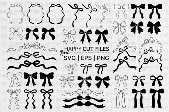 Download Coquette Bow Ribbon Frame Svg Bundle - Ribbon Collection