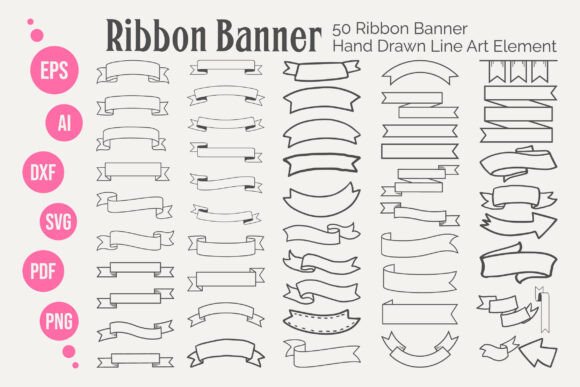 Download Ribbon Banner Label &amp; Decorative Vector - Ribbon Collection