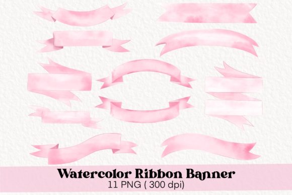 Download Watercolor Pink Ribbon Banner Clipart - Premium Resources